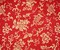 Red-Yellow Polyester Floral Pattern Chinese Brocade Woven Fabric By the Yard